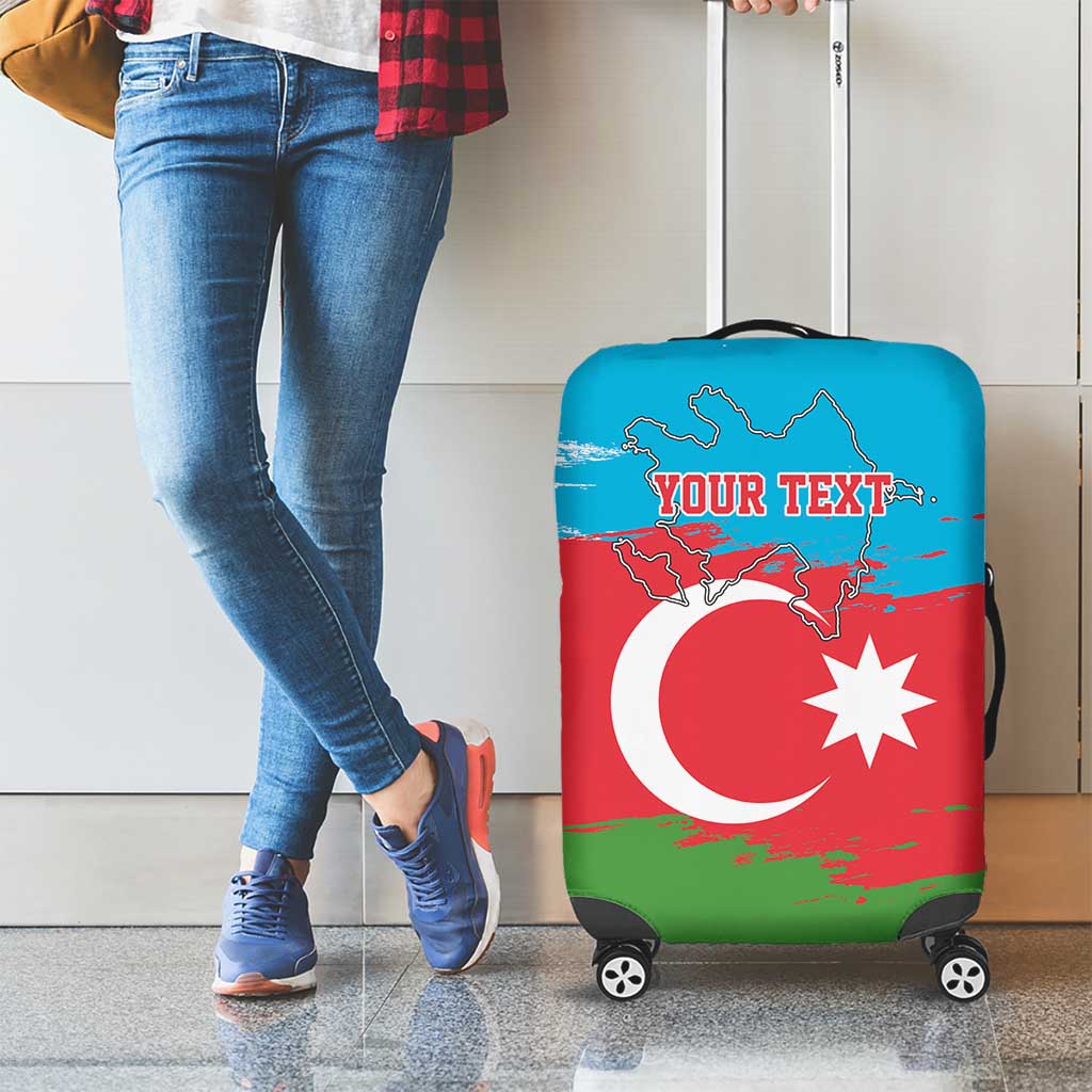 Personalized Azerbaijan Flag Style Luggage Cover Azerbaijani Flag Day