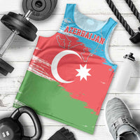 Personalized Azerbaijan Flag Style Men Tank Top Azerbaijani Flag Day