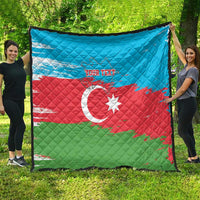 Personalized Azerbaijan Flag Style Quilt Azerbaijani Flag Day