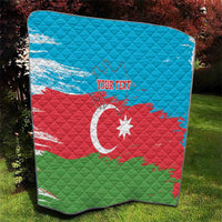 Personalized Azerbaijan Flag Style Quilt Azerbaijani Flag Day