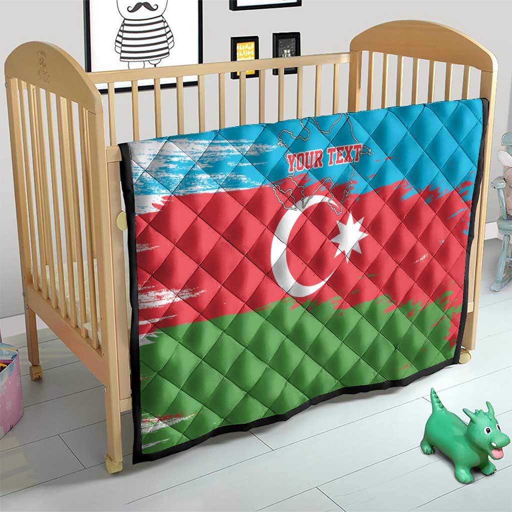 Personalized Azerbaijan Flag Style Quilt Azerbaijani Flag Day