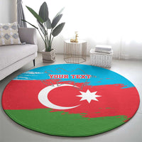 Personalized Azerbaijan Flag Style Round Carpet Azerbaijani Flag Day