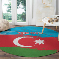 Personalized Azerbaijan Flag Style Round Carpet Azerbaijani Flag Day
