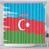 Personalized Azerbaijan Flag Style Shower Curtain Azerbaijani Flag Day