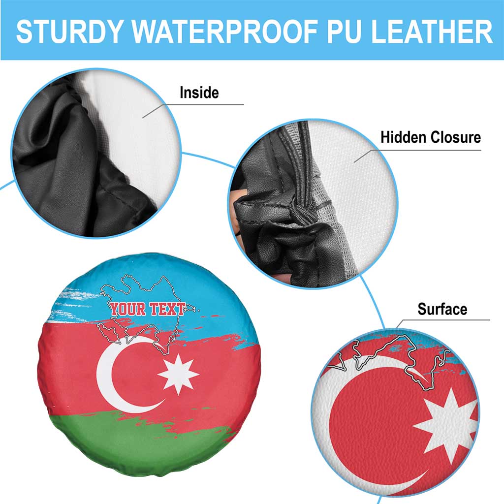 Personalized Azerbaijan Flag Style Spare Tire Cover Azerbaijani Flag Day