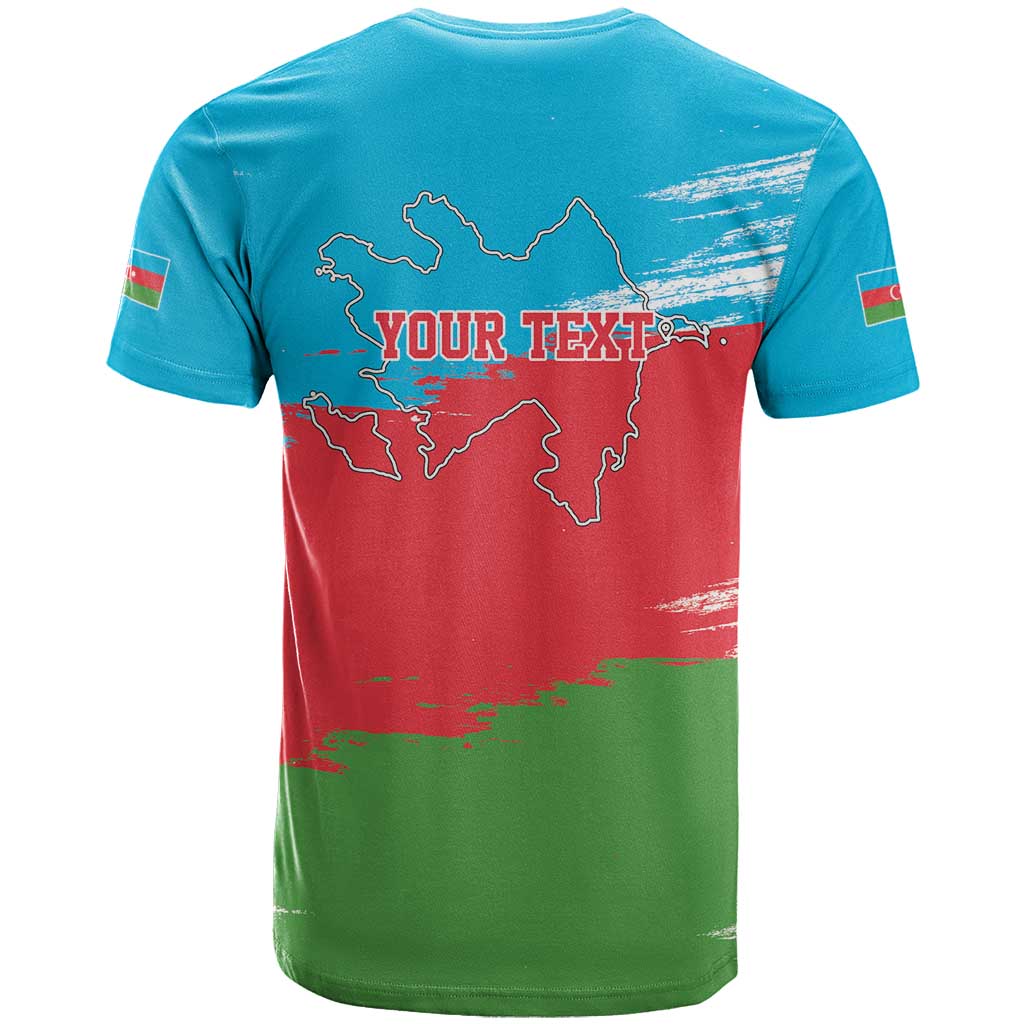 Personalized Azerbaijan Flag Style T Shirt Azerbaijani Flag Day