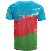 Personalized Azerbaijan Flag Style T Shirt Azerbaijani Flag Day