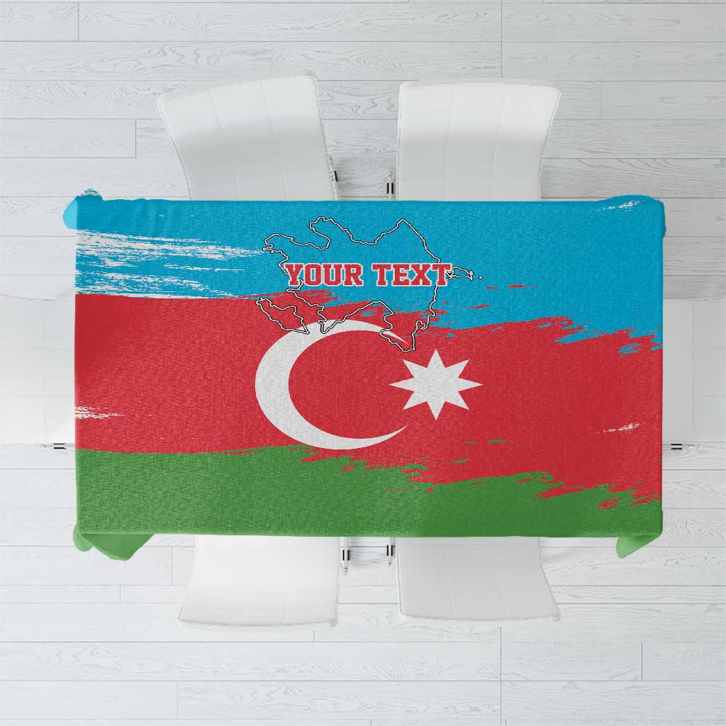 Personalized Azerbaijan Flag Style Tablecloth Azerbaijani Flag Day