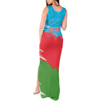 Personalized Azerbaijan Flag Style Tank Maxi Dress Azerbaijani Flag Day