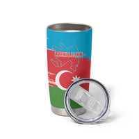 Personalized Azerbaijan Flag Style Tumbler Cup Azerbaijani Flag Day