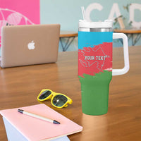 Personalized Azerbaijan Flag Style Tumbler With Handle Azerbaijani Flag Day