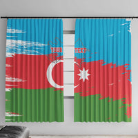 Personalized Azerbaijan Flag Style Window Curtain Azerbaijani Flag Day