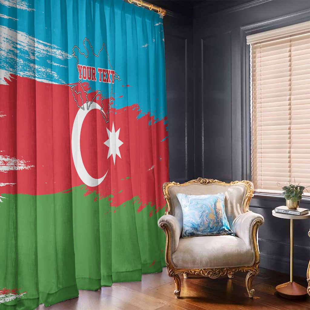 Personalized Azerbaijan Flag Style Window Curtain Azerbaijani Flag Day
