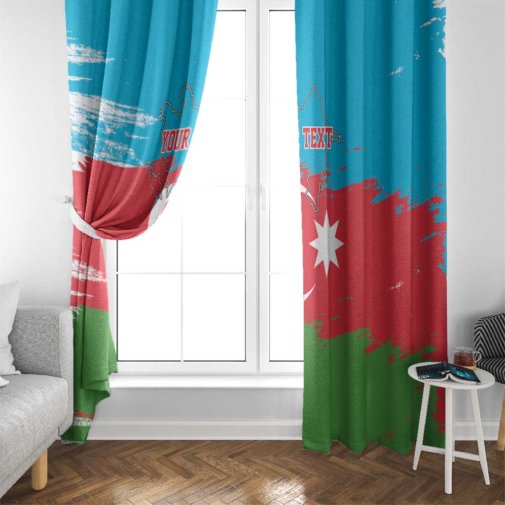 Personalized Azerbaijan Flag Style Window Curtain Azerbaijani Flag Day