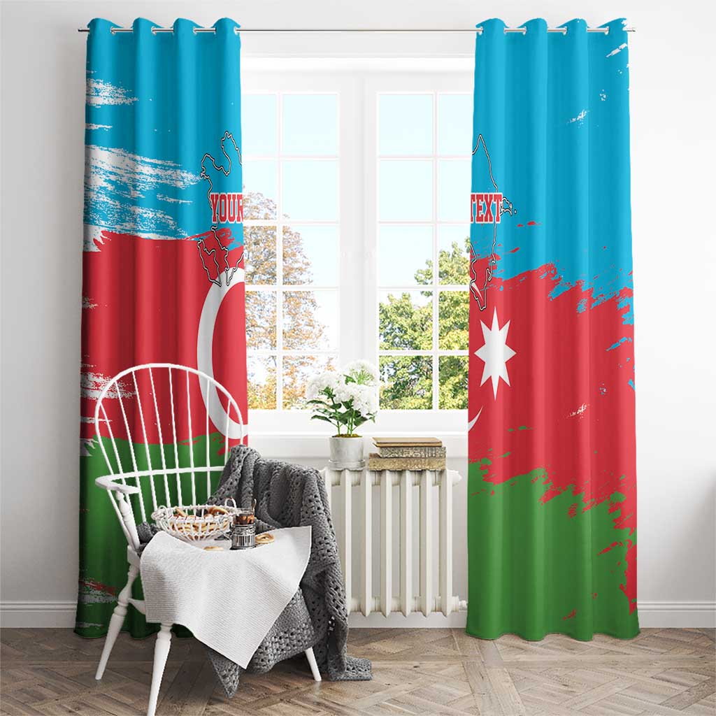 Personalized Azerbaijan Flag Style Window Curtain Azerbaijani Flag Day