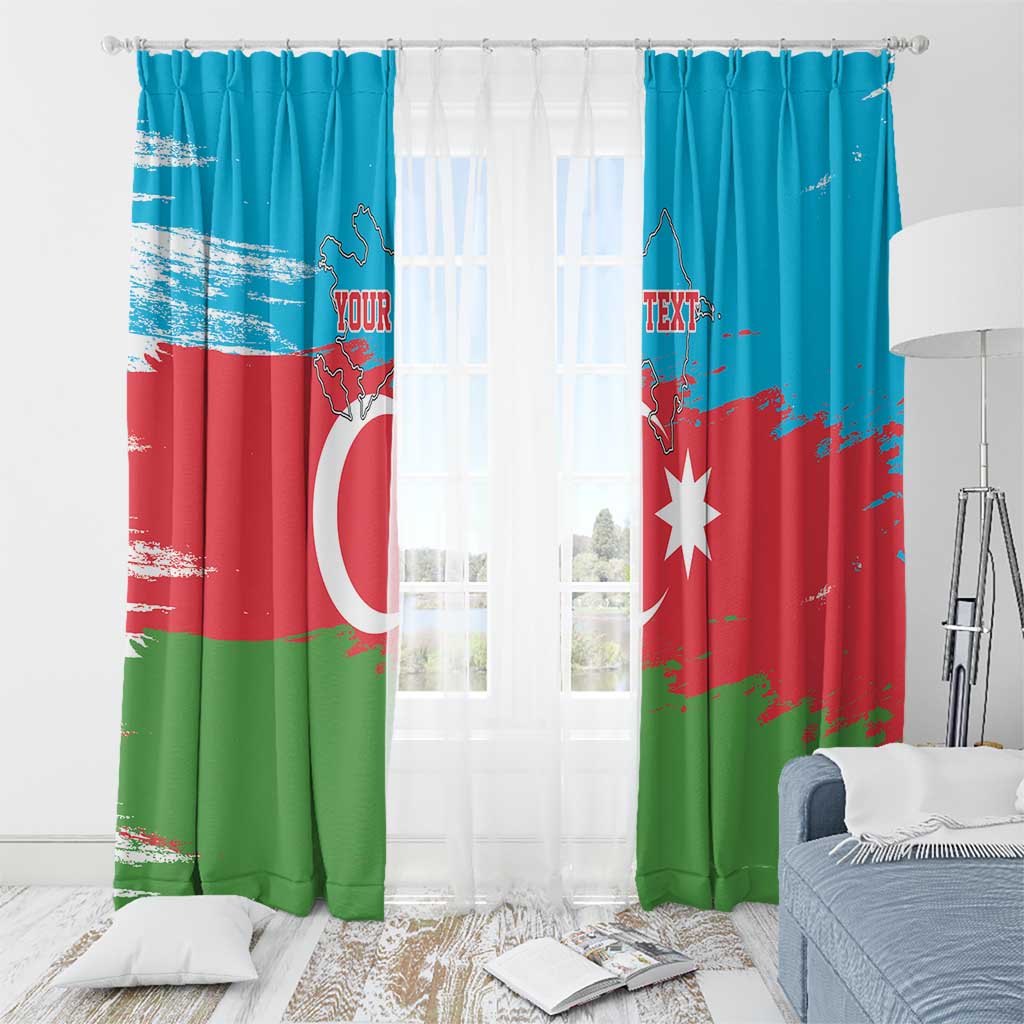 Personalized Azerbaijan Flag Style Window Curtain Azerbaijani Flag Day