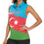 Personalized Azerbaijan Flag Style Women Sleeveless Polo Shirt Azerbaijani Flag Day