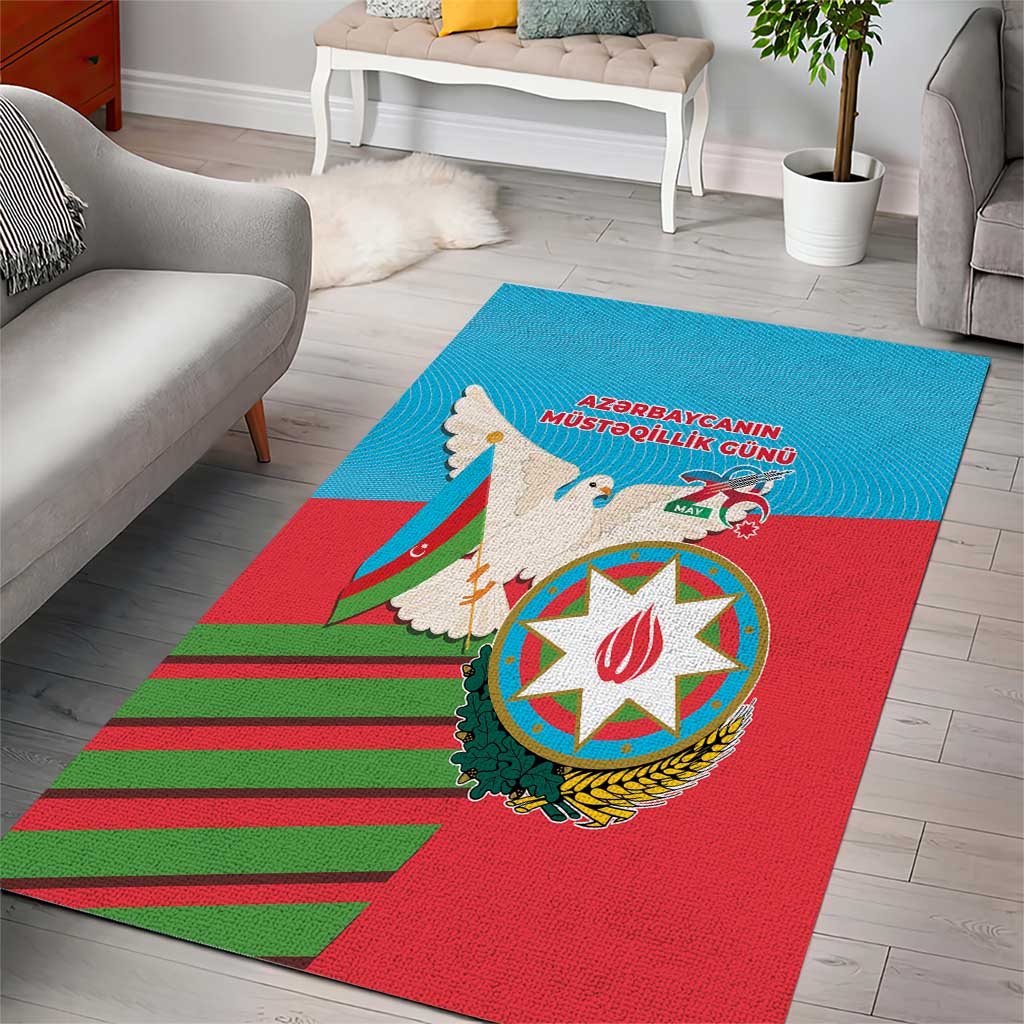 Azerbaijan Independence Day Area Rug Mustəqillik Gunu