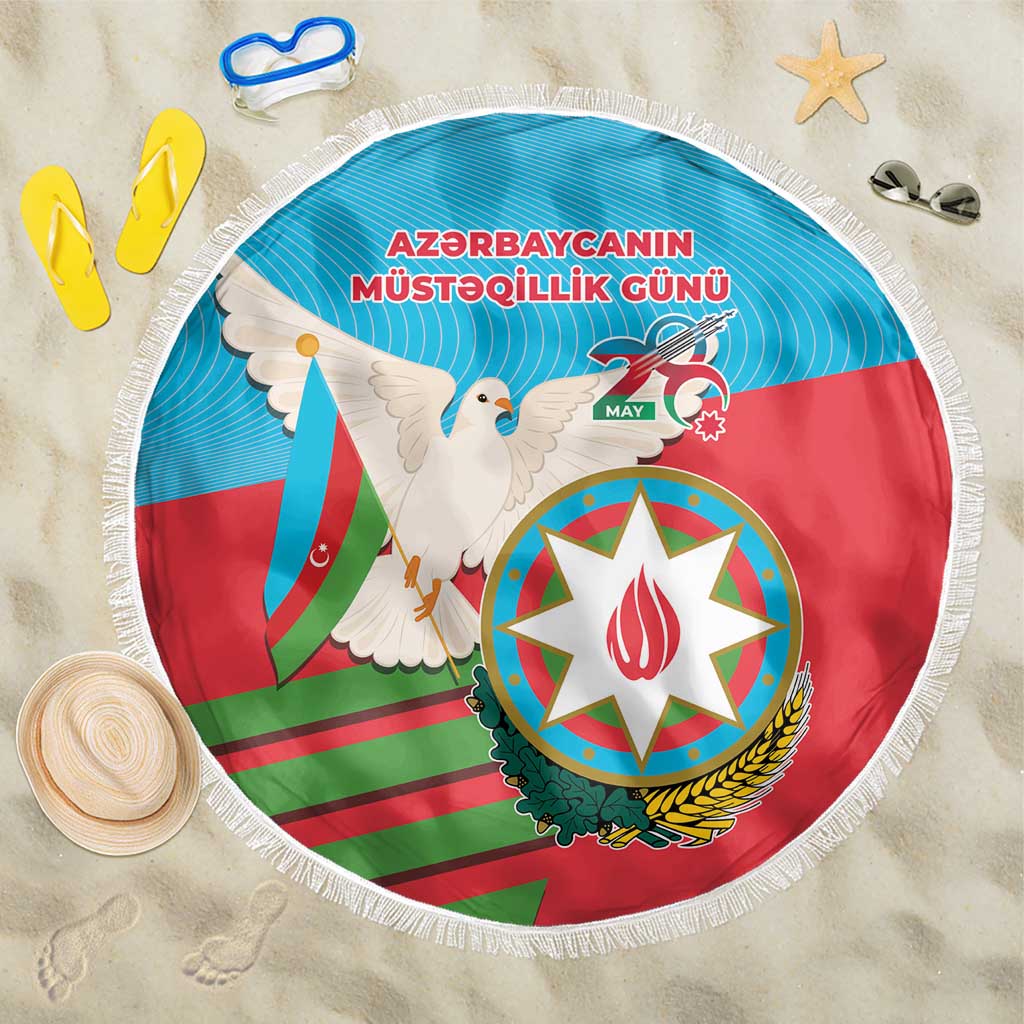 Azerbaijan Independence Day Beach Blanket Mustəqillik Gunu