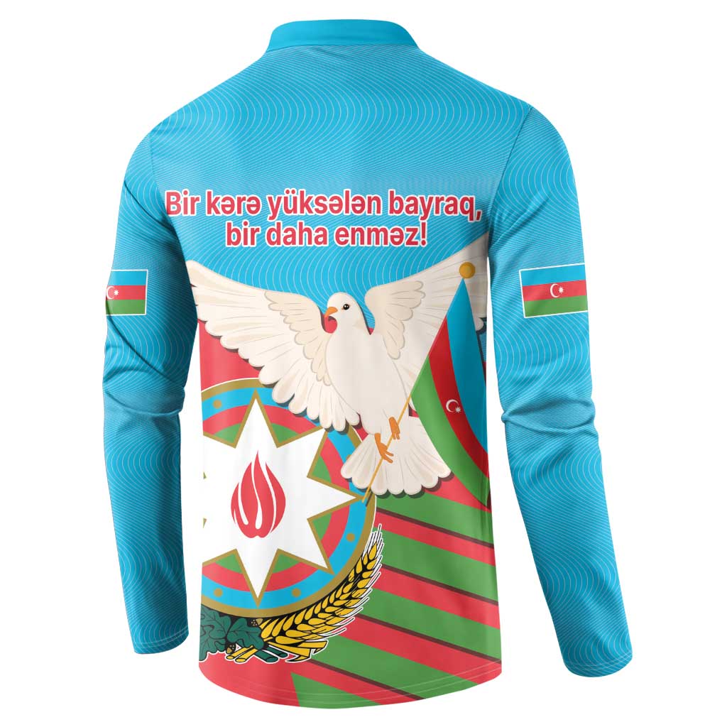 Azerbaijan Independence Day Button Sweatshirt Mustəqillik Gunu