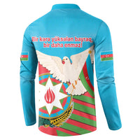 Azerbaijan Independence Day Button Sweatshirt Mustəqillik Gunu