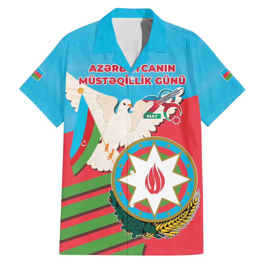 Azerbaijan Independence Day Family Matching Mermaid Dress and Hawaiian Shirt Mustəqillik Gunu