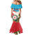Azerbaijan Independence Day Family Matching Mermaid Dress and Hawaiian Shirt Mustəqillik Gunu