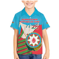 Azerbaijan Independence Day Family Matching Mermaid Dress and Hawaiian Shirt Mustəqillik Gunu