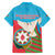 Azerbaijan Independence Day Family Matching Off The Shoulder Long Sleeve Dress and Hawaiian Shirt Mustəqillik Gunu