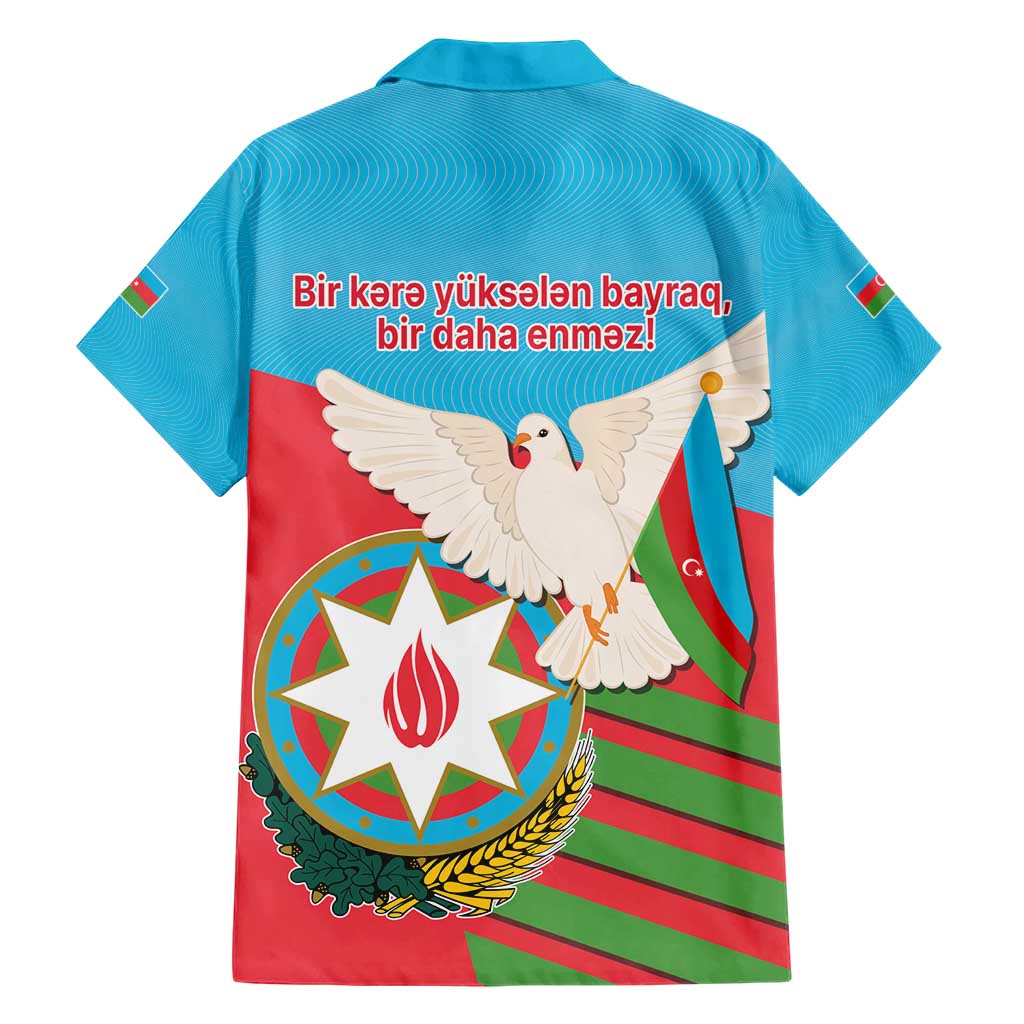 Azerbaijan Independence Day Family Matching Short Sleeve Bodycon Dress and Hawaiian Shirt Mustəqillik Gunu