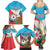 Azerbaijan Independence Day Family Matching Summer Maxi Dress and Hawaiian Shirt Mustəqillik Gunu