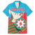 Azerbaijan Independence Day Family Matching Summer Maxi Dress and Hawaiian Shirt Mustəqillik Gunu