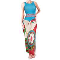 Azerbaijan Independence Day Family Matching Tank Maxi Dress and Hawaiian Shirt Mustəqillik Gunu