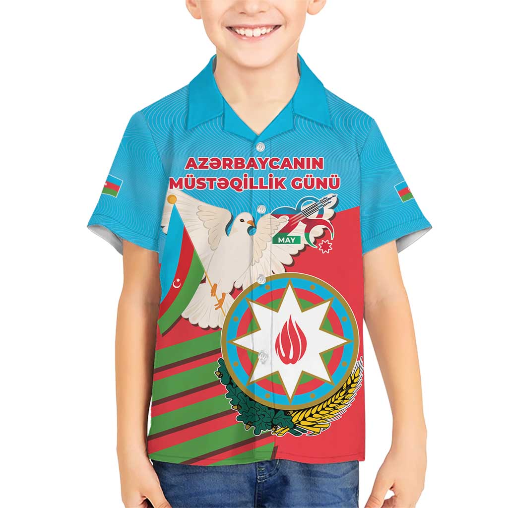 Azerbaijan Independence Day Hawaiian Shirt Mustəqillik Gunu