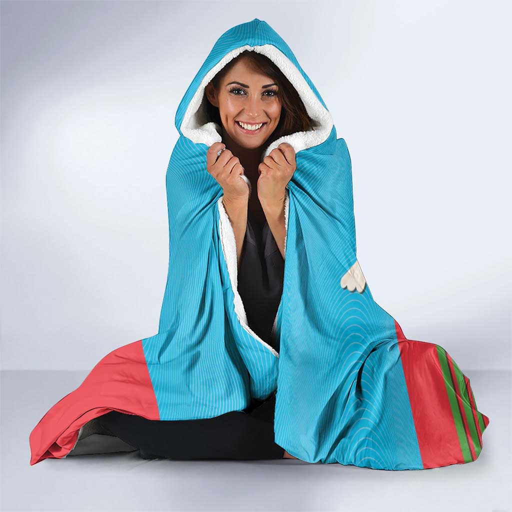 Azerbaijan Independence Day Hooded Blanket Mustəqillik Gunu