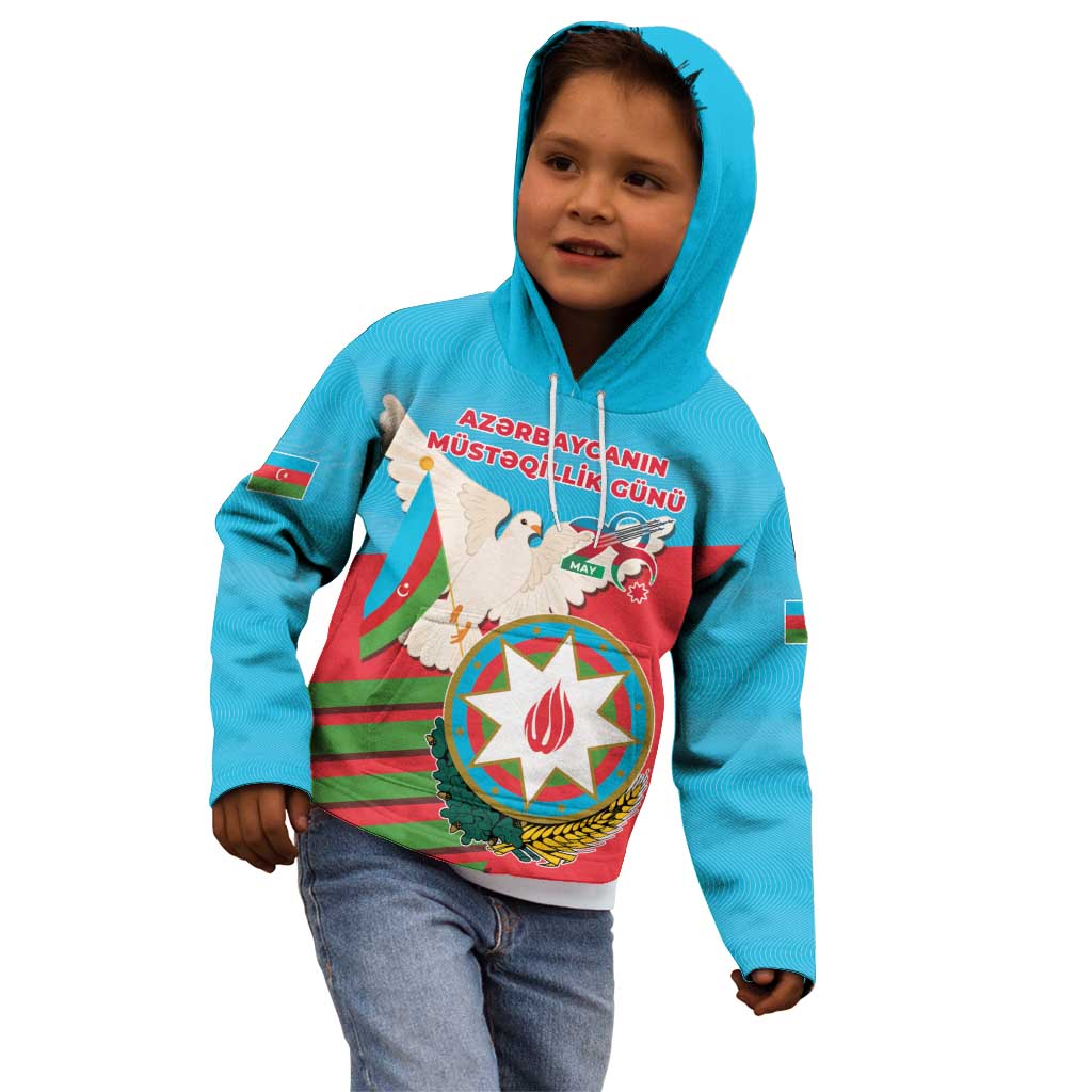 Azerbaijan Independence Day Kid Hoodie Mustəqillik Gunu