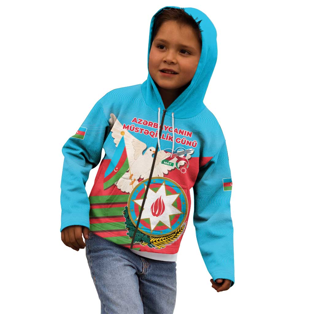 Azerbaijan Independence Day Kid Hoodie Mustəqillik Gunu
