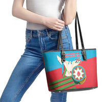 Azerbaijan Independence Day Leather Tote Bag Mustəqillik Gunu