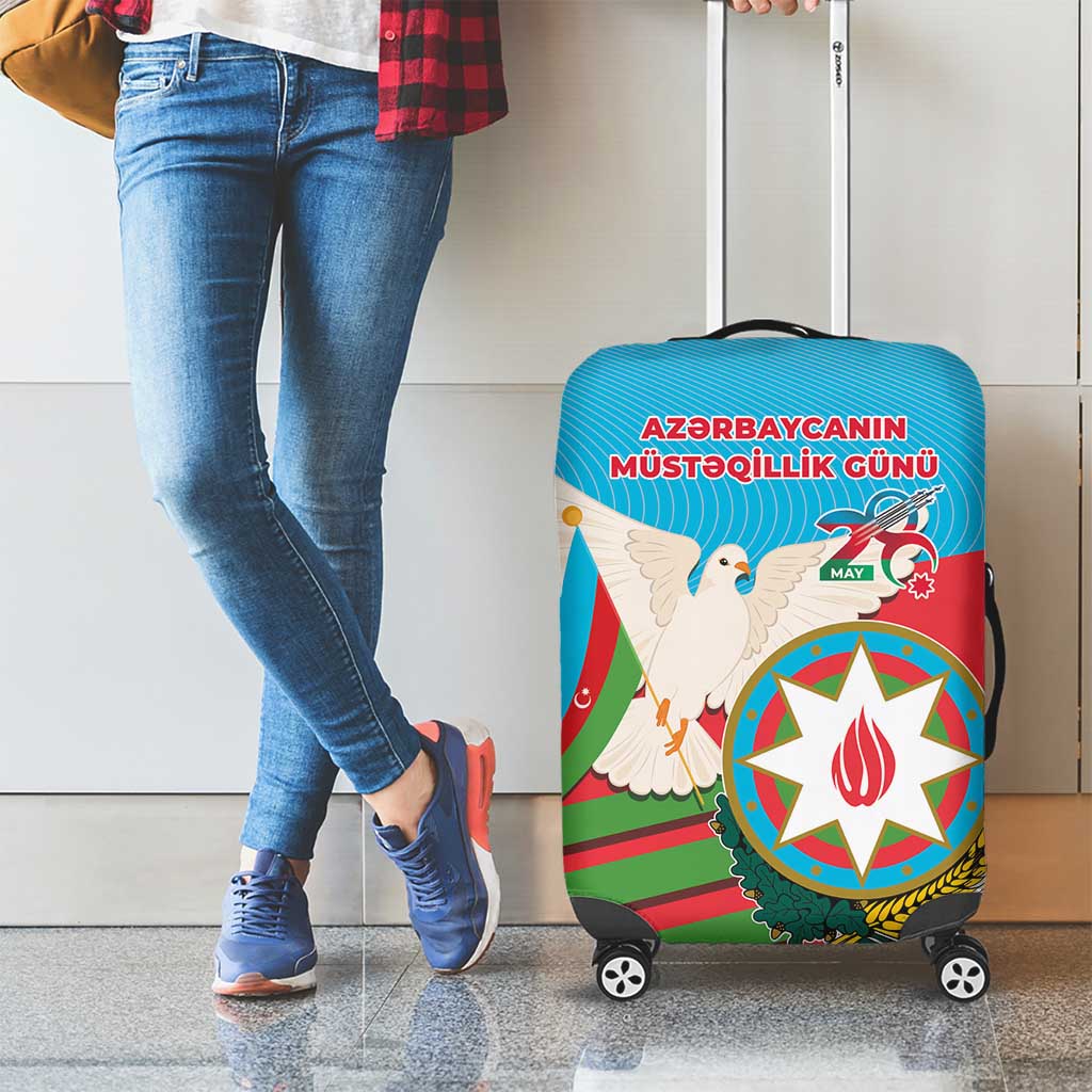 Azerbaijan Independence Day Luggage Cover Mustəqillik Gunu