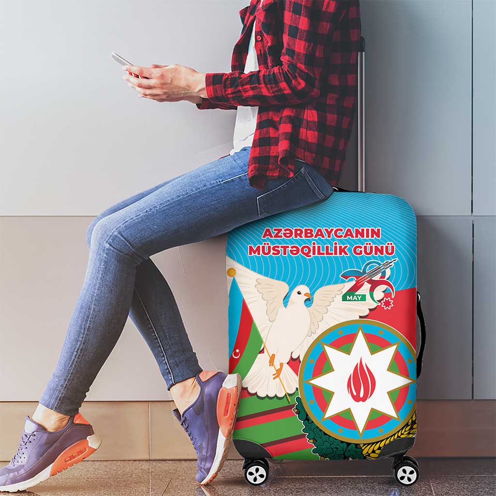 Azerbaijan Independence Day Luggage Cover Mustəqillik Gunu