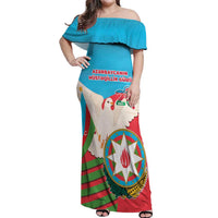 Azerbaijan Independence Day Off Shoulder Maxi Dress Mustəqillik Gunu