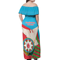 Azerbaijan Independence Day Off Shoulder Maxi Dress Mustəqillik Gunu