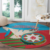 Azerbaijan Independence Day Round Carpet Mustəqillik Gunu