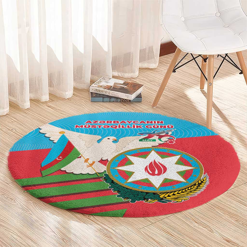 Azerbaijan Independence Day Round Carpet Mustəqillik Gunu