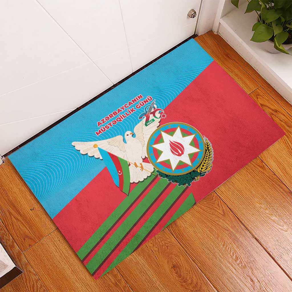 Azerbaijan Independence Day Rubber Doormat Mustəqillik Gunu