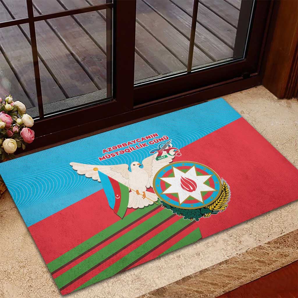 Azerbaijan Independence Day Rubber Doormat Mustəqillik Gunu