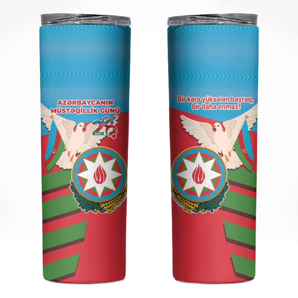 Azerbaijan Independence Day Skinny Tumbler Mustəqillik Gunu