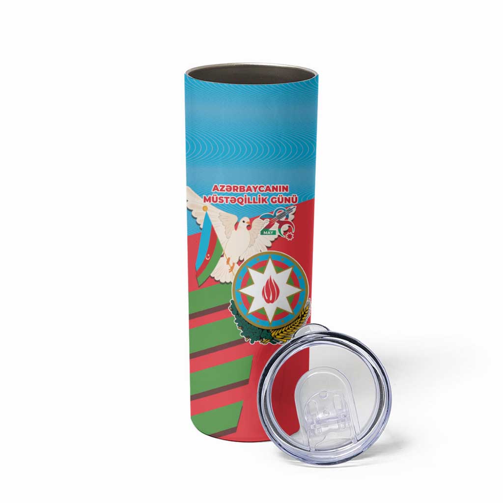 Azerbaijan Independence Day Skinny Tumbler Mustəqillik Gunu