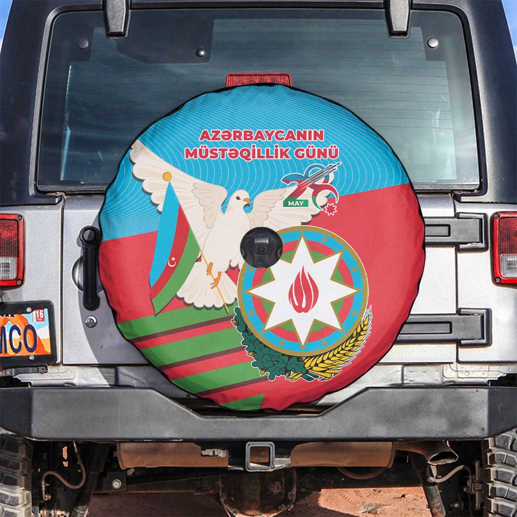 Azerbaijan Independence Day Spare Tire Cover Mustəqillik Gunu