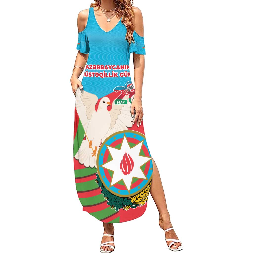Azerbaijan Independence Day Summer Maxi Dress Mustəqillik Gunu